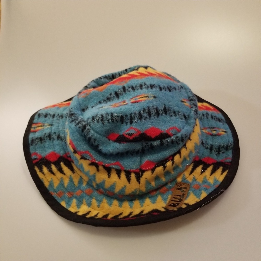 Vintage Bula Bucket Hat Aztec One‎ Size Made in USA Trapper